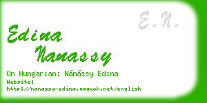 edina nanassy business card