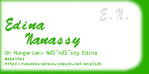 edina nanassy business card